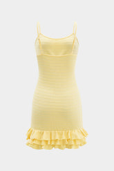 Backless Ruffle Slip Sleeveless Mini Dress